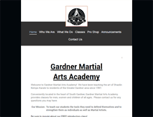 Tablet Screenshot of gardnermartialartsacademy.com